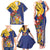 Barbados Coat Of Arms Family Matching Tank Maxi Dress and Hawaiian Shirt With Dwarf Poinciana Flowers - Wonder Print Shop