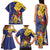 Barbados Coat Of Arms Family Matching Tank Maxi Dress and Hawaiian Shirt With Dwarf Poinciana Flowers - Wonder Print Shop