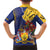 Barbados Coat Of Arms Kid Hawaiian Shirt With Dwarf Poinciana Flowers - Wonder Print Shop