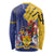 Barbados Coat Of Arms Long Sleeve Shirt With Dwarf Poinciana Flowers - Wonder Print Shop