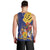 Barbados Coat Of Arms Men Tank Top With Dwarf Poinciana Flowers - Wonder Print Shop