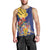 Barbados Coat Of Arms Men Tank Top With Dwarf Poinciana Flowers - Wonder Print Shop