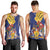 Barbados Coat Of Arms Men Tank Top With Dwarf Poinciana Flowers - Wonder Print Shop