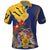 Barbados Coat Of Arms Polo Shirt With Dwarf Poinciana Flowers - Wonder Print Shop