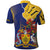 Barbados Coat Of Arms Polo Shirt With Dwarf Poinciana Flowers - Wonder Print Shop