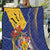 Barbados Coat Of Arms Quilt With Dwarf Poinciana Flowers - Wonder Print Shop