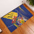 Barbados Coat Of Arms Rubber Doormat With Dwarf Poinciana Flowers - Wonder Print Shop