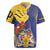 Barbados Coat Of Arms Rugby Jersey With Dwarf Poinciana Flowers - Wonder Print Shop