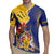 Barbados Coat Of Arms Rugby Jersey With Dwarf Poinciana Flowers - Wonder Print Shop