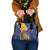 Barbados Coat Of Arms Shoulder Handbag With Dwarf Poinciana Flowers