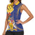 Barbados Coat Of Arms Women Sleeveless Polo Shirt With Dwarf Poinciana Flowers - Wonder Print Shop