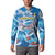 Personalized Barbados Fish Flying Button Sweatshirt With Stormy Sea Wave - Wonder Print Shop