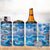 Personalized Barbados Fish Flying 4 in 1 Can Cooler Tumbler With Stormy Sea Wave - Wonder Print Shop