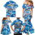 Personalized Barbados Fish Flying Family Matching Mermaid Dress and Hawaiian Shirt With Stormy Sea Wave - Wonder Print Shop