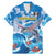 Personalized Barbados Fish Flying Family Matching Mermaid Dress and Hawaiian Shirt With Stormy Sea Wave - Wonder Print Shop