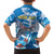 Personalized Barbados Fish Flying Family Matching Puletasi and Hawaiian Shirt With Stormy Sea Wave - Wonder Print Shop