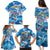 Personalized Barbados Fish Flying Family Matching Puletasi and Hawaiian Shirt With Stormy Sea Wave - Wonder Print Shop