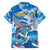 Personalized Barbados Fish Flying Family Matching Puletasi and Hawaiian Shirt With Stormy Sea Wave - Wonder Print Shop