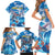 Personalized Barbados Fish Flying Family Matching Short Sleeve Bodycon Dress and Hawaiian Shirt With Stormy Sea Wave - Wonder Print Shop