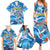 Personalized Barbados Fish Flying Family Matching Summer Maxi Dress and Hawaiian Shirt With Stormy Sea Wave - Wonder Print Shop