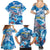 Personalized Barbados Fish Flying Family Matching Summer Maxi Dress and Hawaiian Shirt With Stormy Sea Wave - Wonder Print Shop