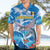 Personalized Barbados Fish Flying Hawaiian Shirt With Stormy Sea Wave - Wonder Print Shop