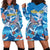 Personalized Barbados Fish Flying Hoodie Dress With Stormy Sea Wave - Wonder Print Shop