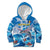 Personalized Barbados Fish Flying Kid Hoodie With Stormy Sea Wave - Wonder Print Shop