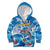 Personalized Barbados Fish Flying Kid Hoodie With Stormy Sea Wave - Wonder Print Shop