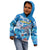 Personalized Barbados Fish Flying Kid Hoodie With Stormy Sea Wave - Wonder Print Shop