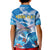 Personalized Barbados Fish Flying Kid Polo Shirt With Stormy Sea Wave - Wonder Print Shop