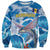 Personalized Barbados Fish Flying Sweatshirt With Stormy Sea Wave - Wonder Print Shop