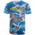 Personalized Barbados Fish Flying T Shirt With Stormy Sea Wave - Wonder Print Shop