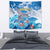 Personalized Barbados Fish Flying Tapestry With Stormy Sea Wave