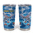 Personalized Barbados Fish Flying Tumbler Cup With Stormy Sea Wave - Wonder Print Shop