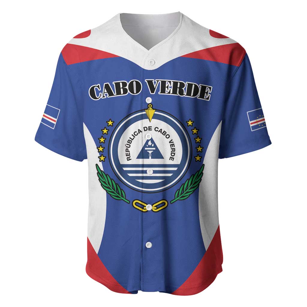 Personalized Cape Verde Coat Of Arms Baseball Jersey Sport Style - Wonder Print Shop