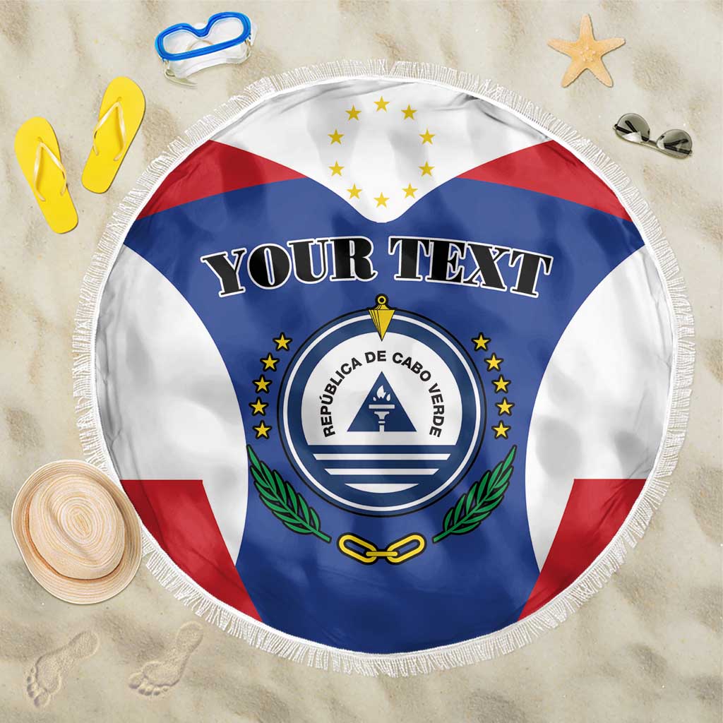 Personalized Cape Verde Coat Of Arms Beach Blanket Sport Style - Wonder Print Shop