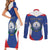 Personalized Cape Verde Coat Of Arms Couples Matching Short Sleeve Bodycon Dress and Long Sleeve Button Shirt Sport Style - Wonder Print Shop