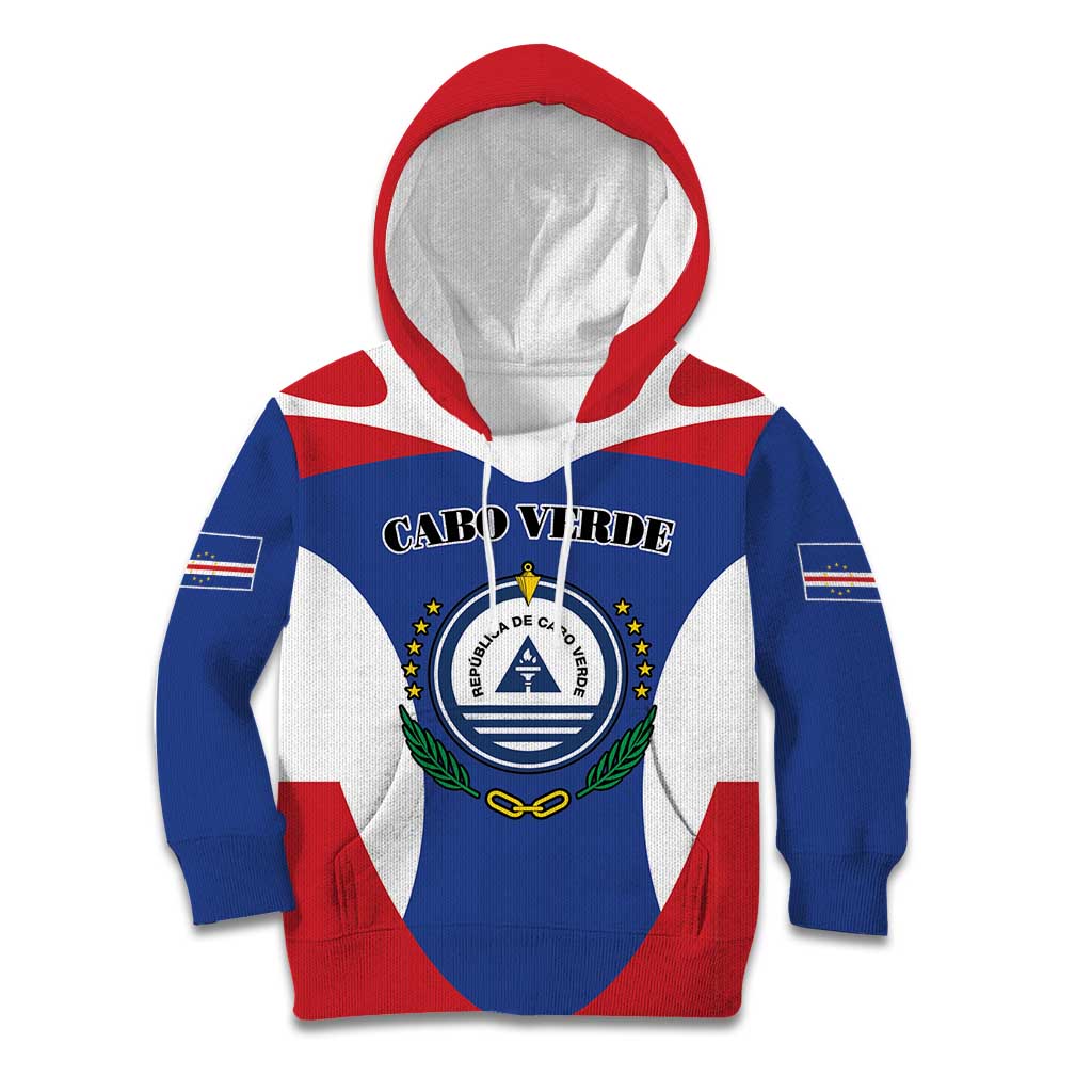 Personalized Cape Verde Coat Of Arms Kid Hoodie Sport Style - Wonder Print Shop