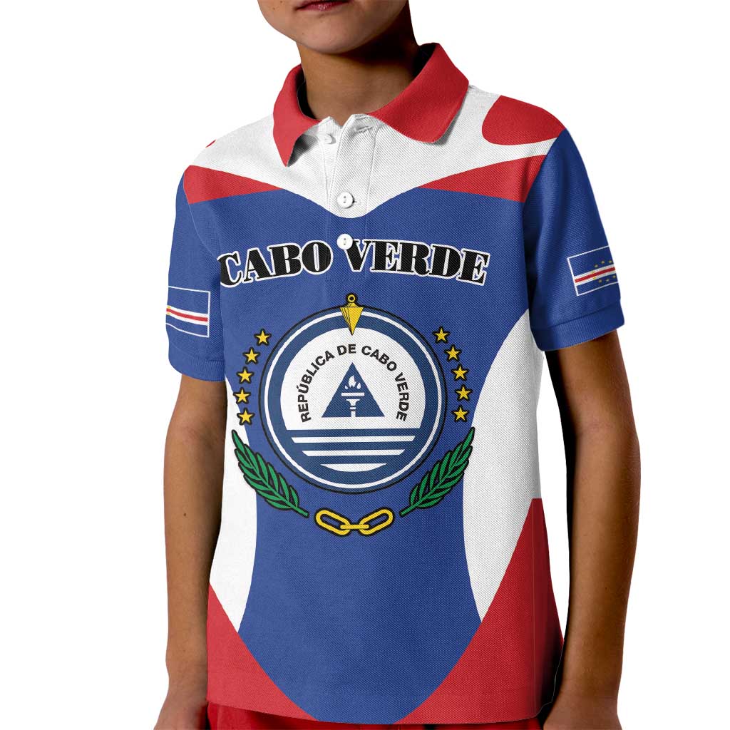 Personalized Cape Verde Coat Of Arms Kid Polo Shirt Sport Style - Wonder Print Shop