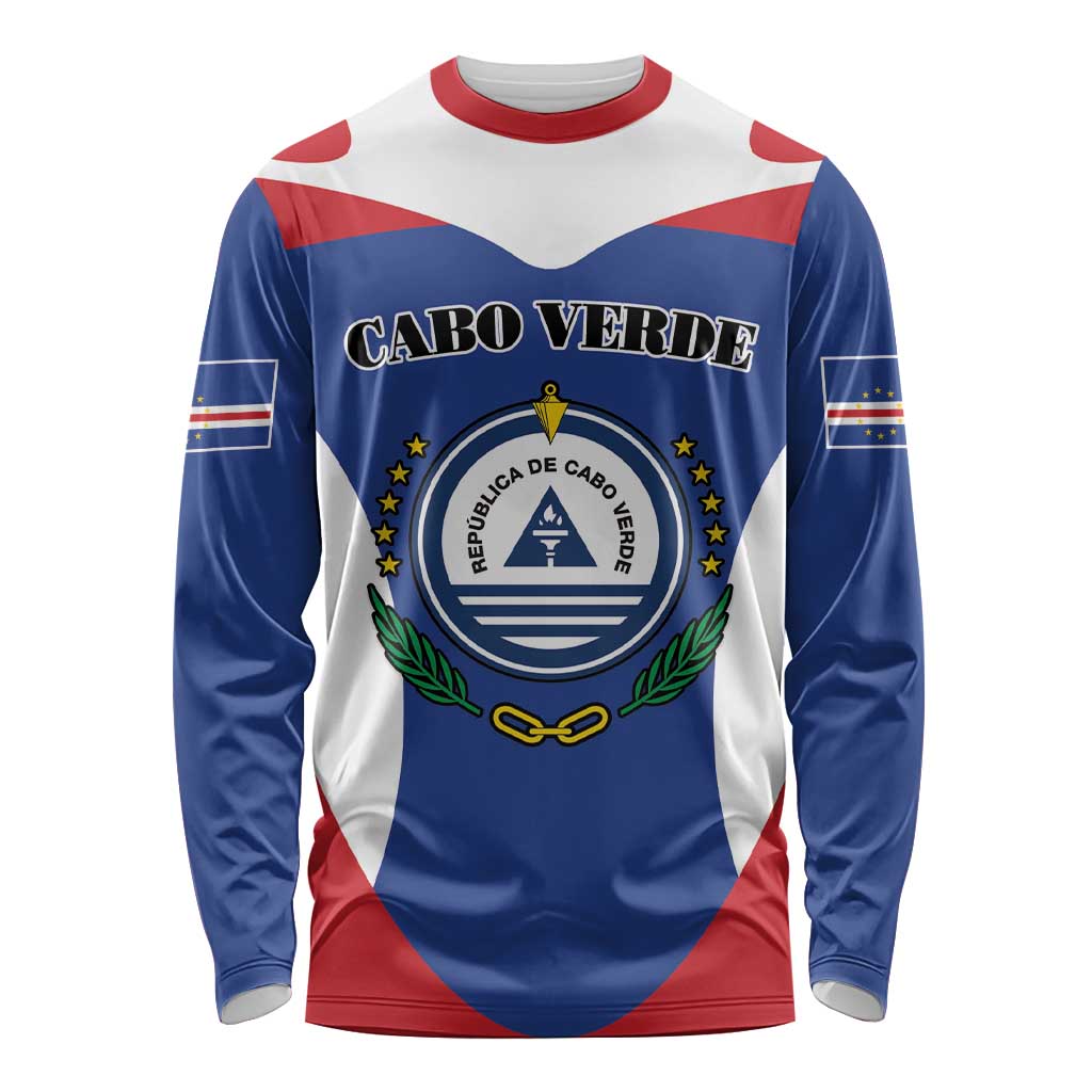 Personalized Cape Verde Coat Of Arms Long Sleeve Shirt Sport Style - Wonder Print Shop