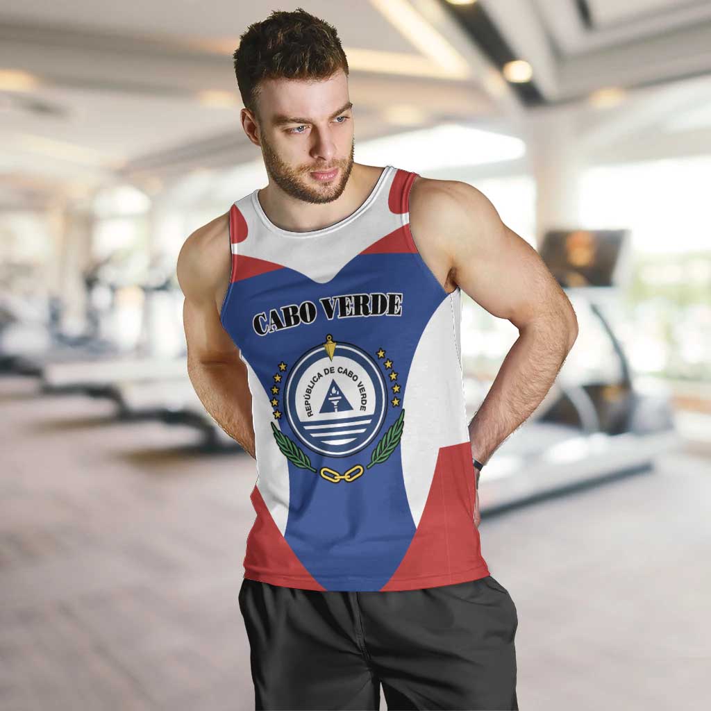 Personalized Cape Verde Coat Of Arms Men Tank Top Sport Style - Wonder Print Shop