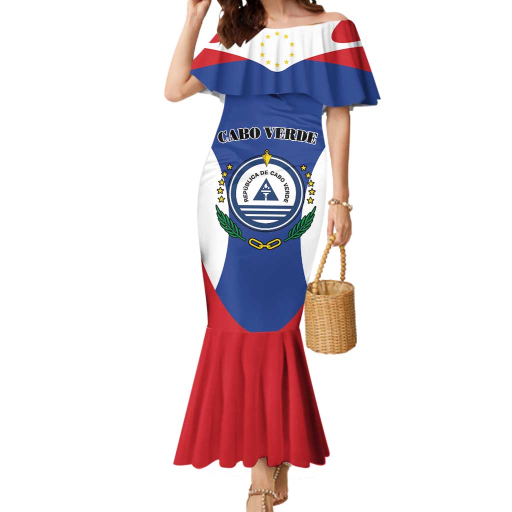 Personalized Cape Verde Coat Of Arms Mermaid Dress Sport Style - Wonder Print Shop