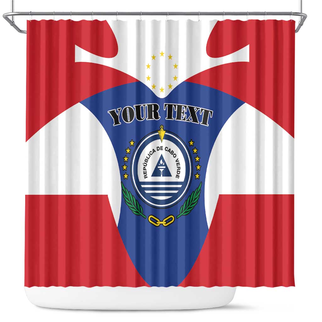 Personalized Cape Verde Coat Of Arms Shower Curtain Sport Style