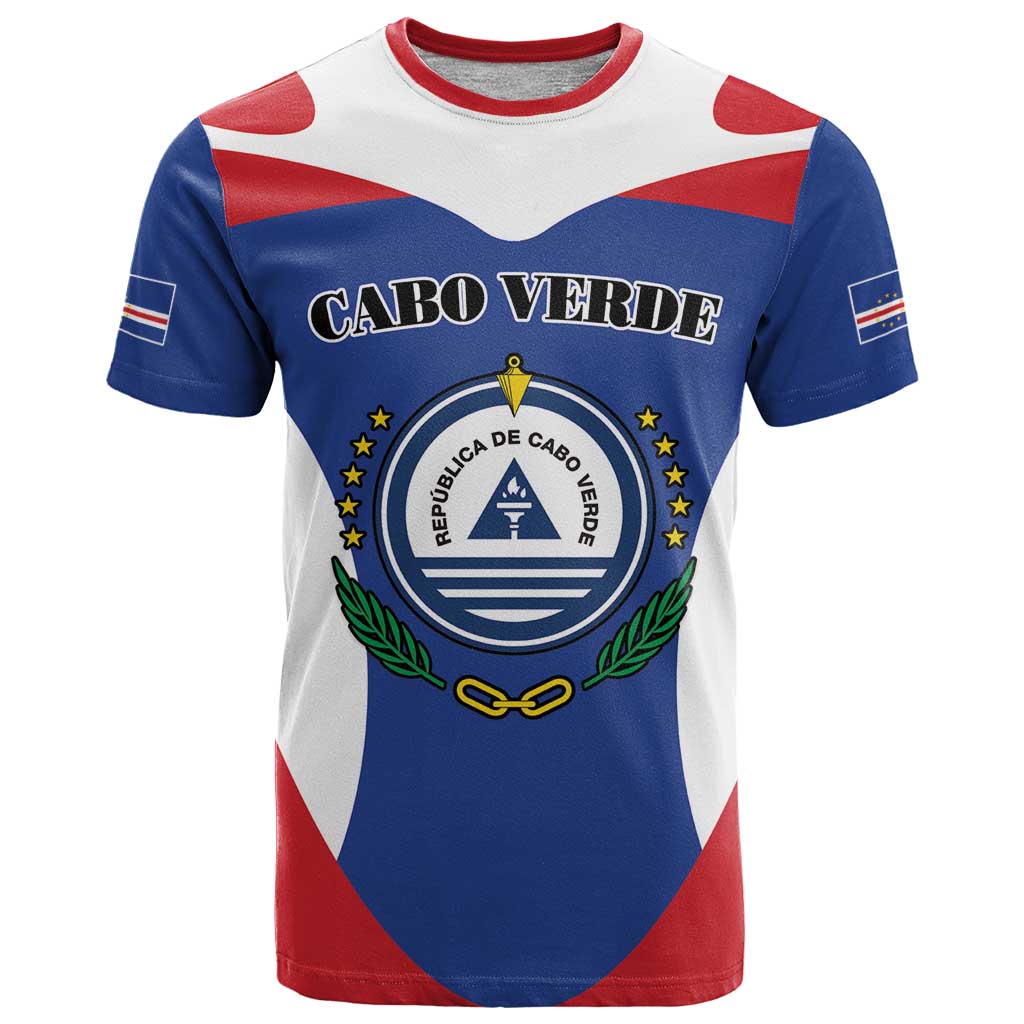 Personalized Cape Verde Coat Of Arms T Shirt Sport Style - Wonder Print Shop