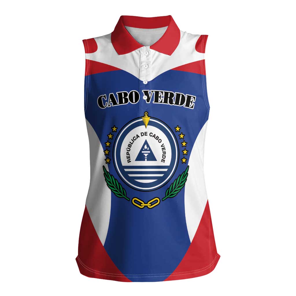 Personalized Cape Verde Coat Of Arms Women Sleeveless Polo Shirt Sport Style - Wonder Print Shop