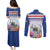 Cape Verde Manatee Couples Matching Puletasi and Long Sleeve Button Shirt Coral Reef With Flag Style - Wonder Print Shop