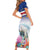 Cape Verde Manatee Family Matching Short Sleeve Bodycon Dress and Hawaiian Shirt Coral Reef With Flag Style - Wonder Print Shop