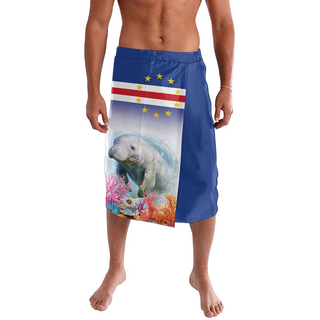 Cape Verde Manatee Lavalava Coral Reef With Flag Style - Wonder Print Shop