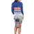 Cape Verde Manatee Long Sleeve Bodycon Dress Coral Reef With Flag Style - Wonder Print Shop